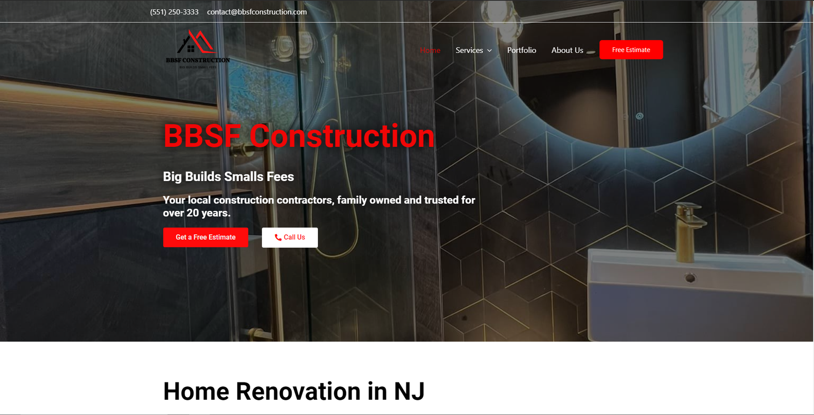 BBSF Construction Website